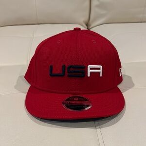 USA Red Snapback Hat